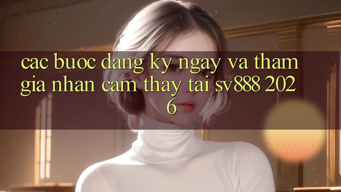 Các bước Đăng ký ngay Và Tham Gia Nhận cảm thấy Tại SV888 2026