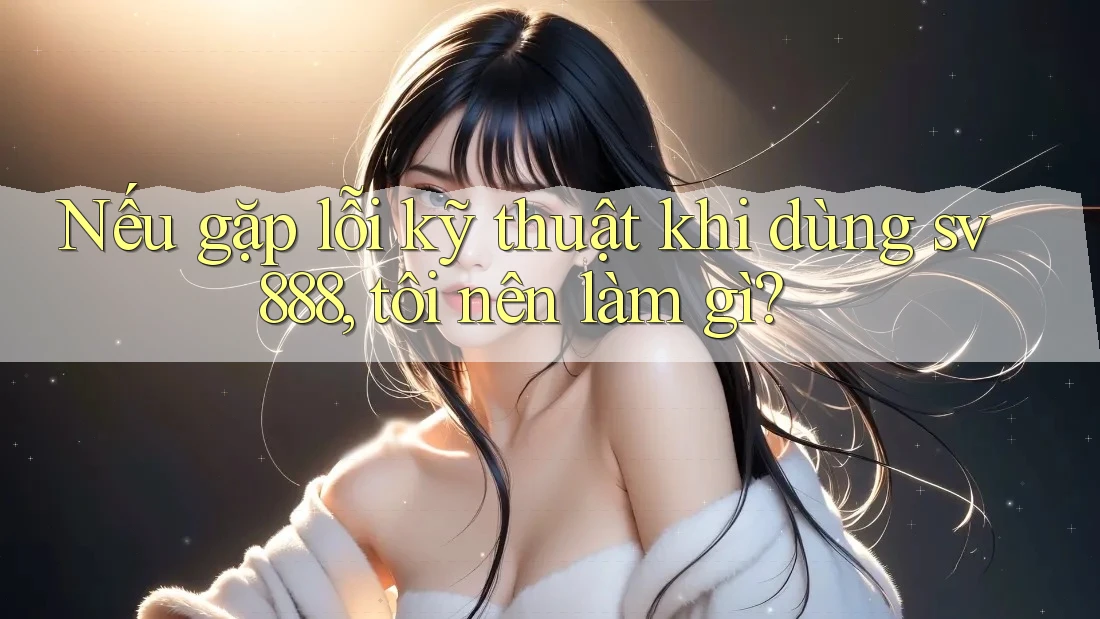Nếu gặp lỗi kỹ thuật khi dùng sv888, tôi nên làm gì?