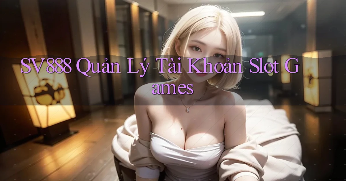 sv888  quản lý tài khoản slot games