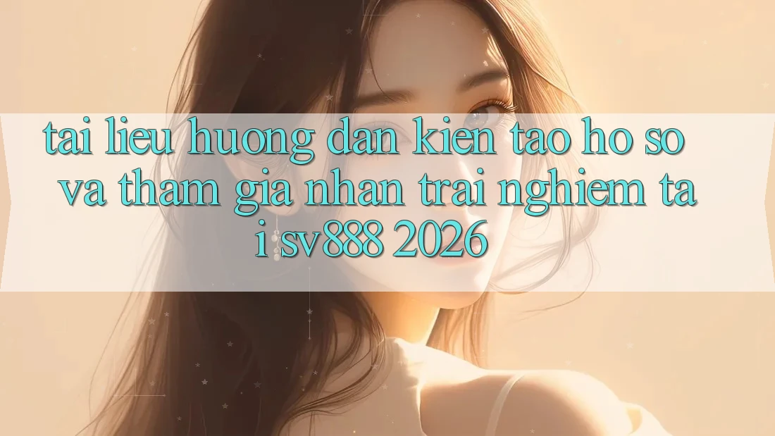 Tài liệu hướng dẫn Kiến tạo hồ sơ Và Tham Gia Nhận trải nghiệm Tại SV888 2026 Tài liệu hướng dẫn Kiến tạo hồ sơ Và Tham Gia Nhận trải nghiệm Tại SV888 2026