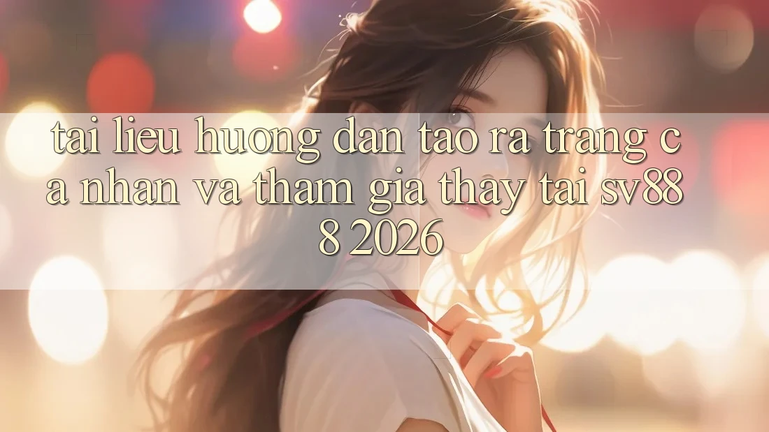 Tài liệu hướng dẫn Tạo ra trang cá nhân Và Tham Gia Thấy Tại SV888 2026 Tài liệu hướng dẫn Tạo ra trang cá nhân Và Tham Gia Thấy Tại SV888 2026